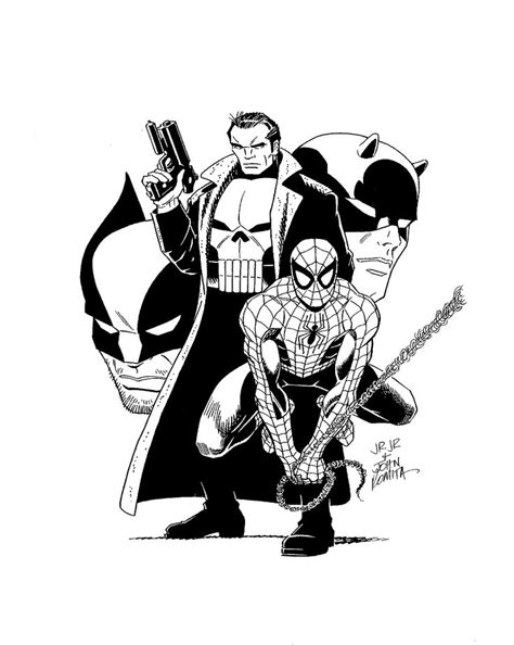 The Amazing Spider Man And Wolverine Team Up In This Black And White