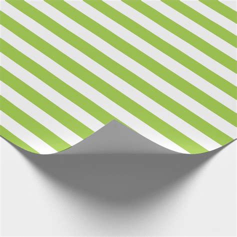 lime green and white stripes pattern wrapping paper zazzle