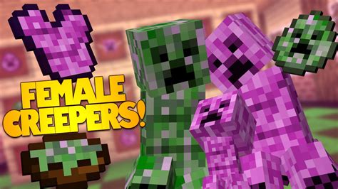 Minecraft Mods Female Creepers Mod Girl Creepers Explosive Eggs New Items Mod Showcase