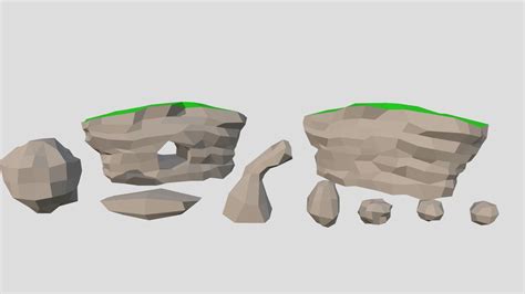 Low Poly Rock Pack Download Free 3d Model By Alex Toma D653880