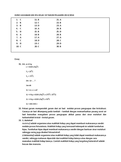 Soal uts pts prakarya k13 semester 1 kelas 8 smp. Contoh Soal Ukk Ipa Kelas 8 Semester 2 Kurikulum 2013 ...