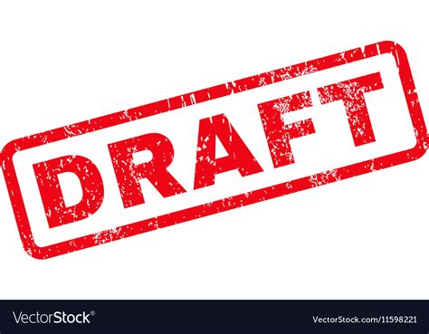 Draft Text Rubber Stamp Royalty Free Vector Image