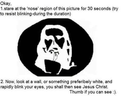 Jesus Optical Illusion Thumb If You See Jesus Optical Illusion