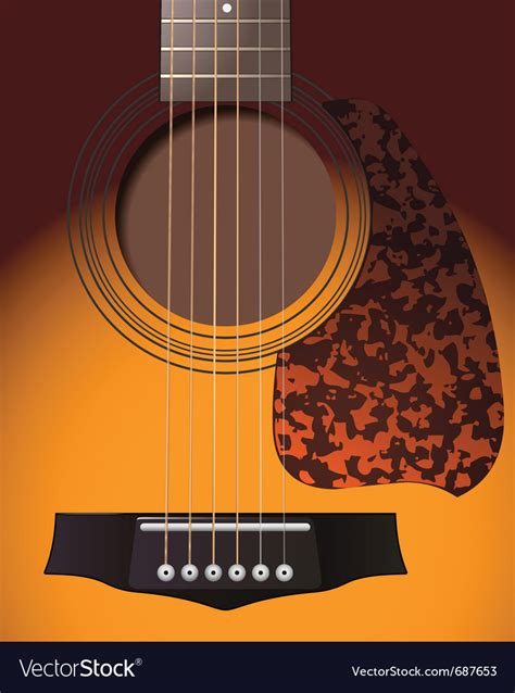 Guitar Closeup Royalty Free Vector Image Vectorstock