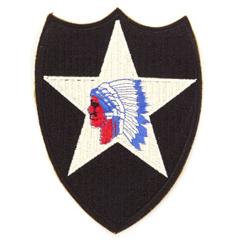 Us Wwii 2nd Infantry Division Shoulder Patch Indianhead Ebay