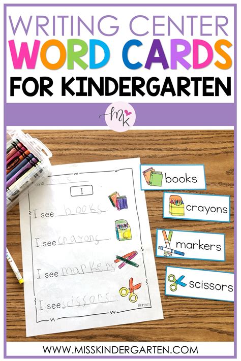 Setting Up Your Kindergarten Writing Center Miss Kindergarten