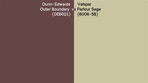 Dunn Edwards Outer Boundary De Vs Valspar Parlour Sage B