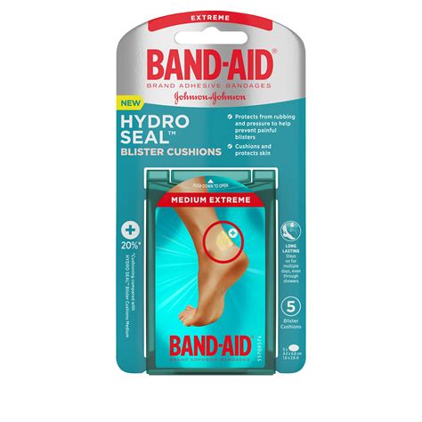 Band Aid Brand Hydro Seal Bandages Blister Cushion Medium 5 Count