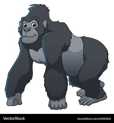 Gorilla Cartoon Animal Royalty Free Vector Image