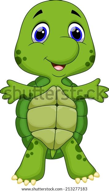 Cute Baby Turtle Cartoon Stock Vector Royalty Free 213277183