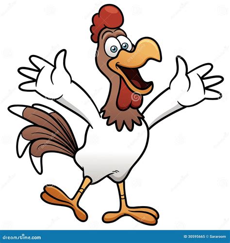 Cartoon Happy Chicken Stock Vector Illustration Of Traditional 30595665