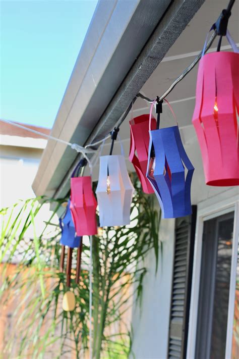 Last Minute Fourth Of July Diy Super Simple Paper Lanterns