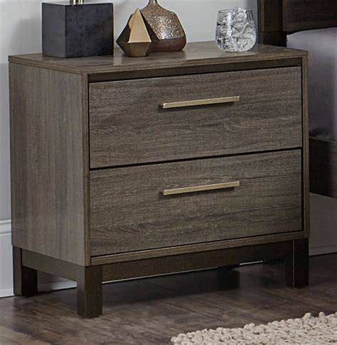 Gray And Black Contemporary Nightstand Oxon Rc Willey Furniture Store