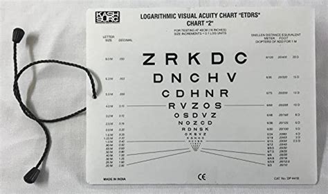 Sloan Letter Near Vision Eye Chart With 16 Inch Cord Weekly Ads Online