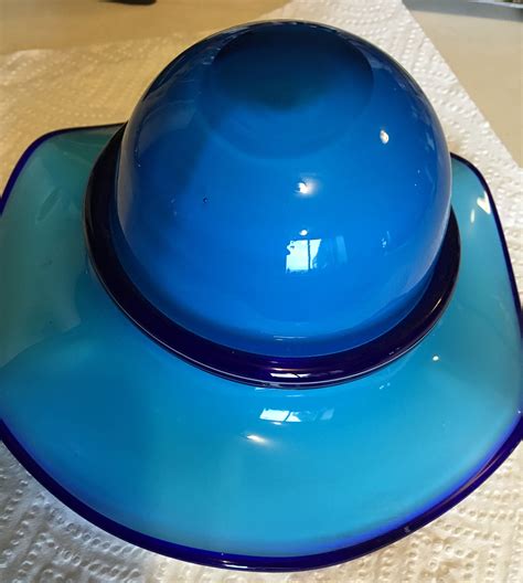 Beautiful Vintage Murano Glass Blue And White Hat By Sydneysfinds On Etsy Blue And White Hats