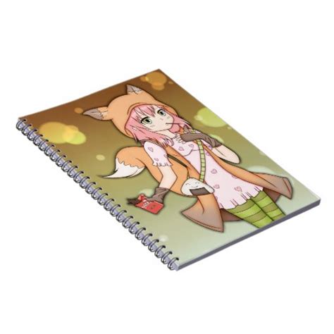 Anime Girl In Fox Cosplay Notebook Zazzle