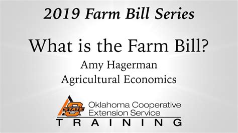 2019 Us Farm Bill What Is The Farm Bill Youtube