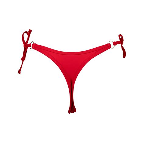 Billie Thong Bikini Bottom Cherry Red Tiny Bikini