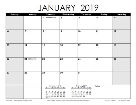 2021 printable monthly calendar january 2021 sun mon tues wed thurs fri sat 1 2 new year's day 3 4 5 6 7 8 9 10 11 12 13 14 15 16 17 18 19 20 21 22 23 Free Printable Calendar - Printable Monthly Calendars