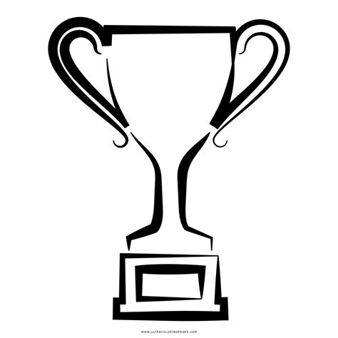 Trophy Cup Coloring Page Coloring And Drawing
