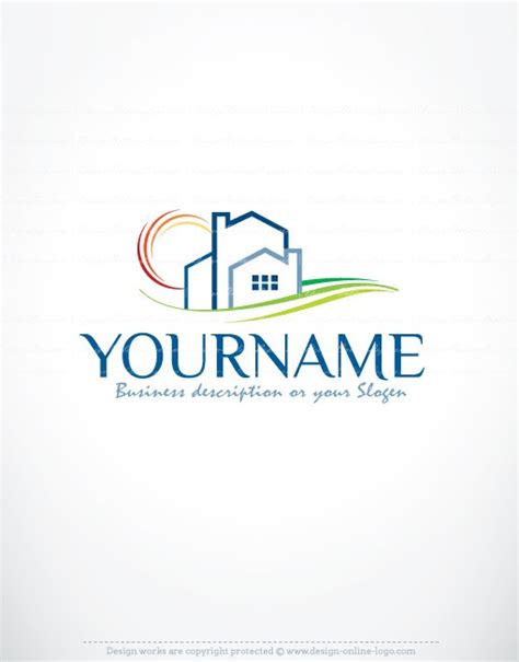 construction real estate logo  business card