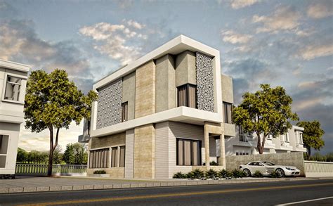 Modern Villa Riyadh Ksa On Behance House Styles Residential Building Mansions