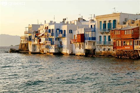 Little Venice In Mykonos Greece Greeka
