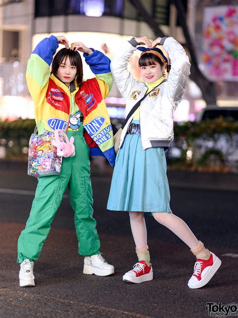 Harajuku Girls Colorful Fun Street Styles W Nana Nana San To Nibun No Ichi Kiki Fila Tokyo