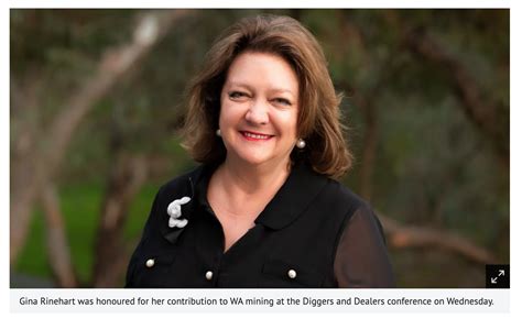 Gina Rinehart 16 Billion Super Pit Merger Recognised At Diggers And Dealers Gala National
