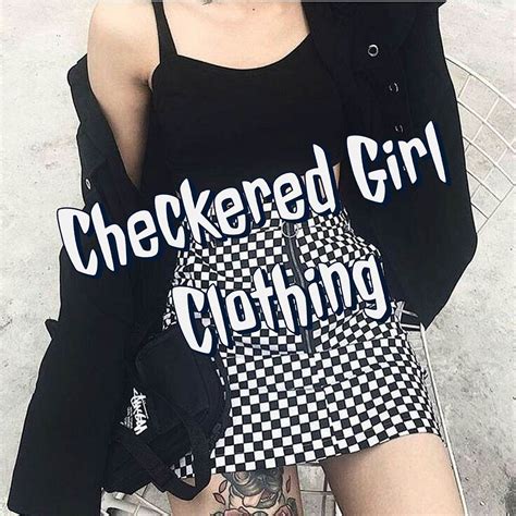 checkered girl clothing aesthetic fashion blog