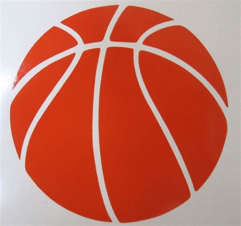 Basketball Vinyl Decal Sticker Choose Sizecolor Basketball Vinyl