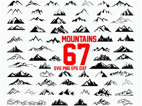 Mountain Svg Hill Svg Nature Svg Rock Svg Clipart Decal Etsy
