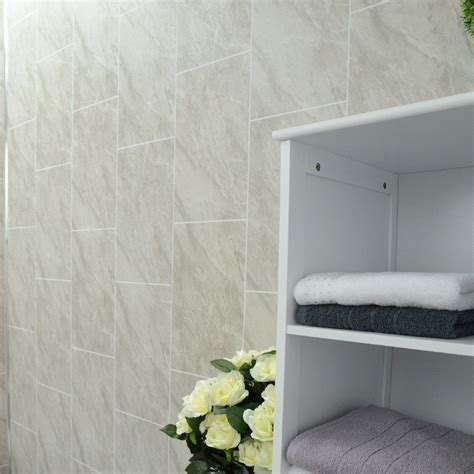 Shop by style to find minimal or ornate wickes azzara grey ceramic wall & floor tile. Grey marble bathroom wall panels Tile effect cladding used ...