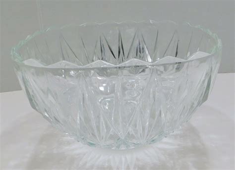 Vintage Hazel Atlas Williamsport Pressed Glass Square Punch Bowl Set
