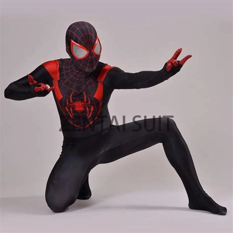 Ultimate Miles Morales Spider Man Costume 3d Printing Fullbody Hot Sale