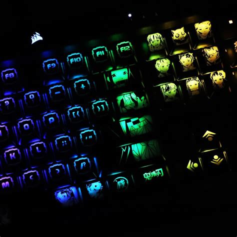 Demon Slayer Mechanical Keyboard Rgb Translucent Keycaps Diy Macro