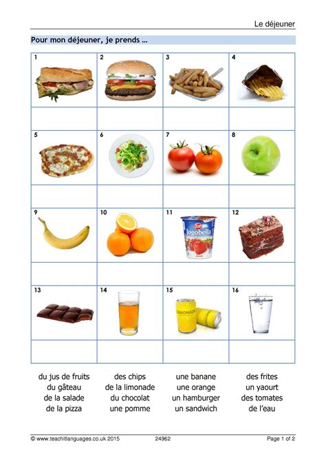 It is altogether possible, though, to have a terrible diet by eating randomly from the basic four. KS3 | Food and drink | Teachit Languages