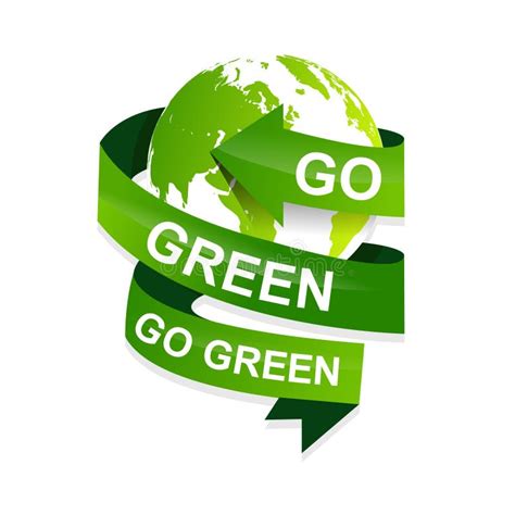 Go Green Go World Vector Illustration Stock Illustration Illustration