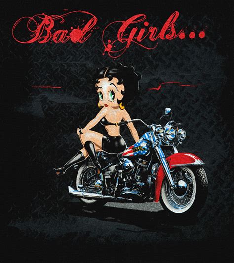 Biker Betty Boop Bad Girlsbiker Betty Boop Posing On Her Red