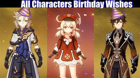 Updated List Of All Character Birthdays In Genshin Impact Genshinimpact
