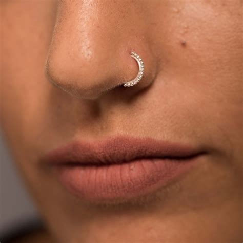 Tribal Nose Ring Indian Nose Ring Silver Nose Hoop Silver