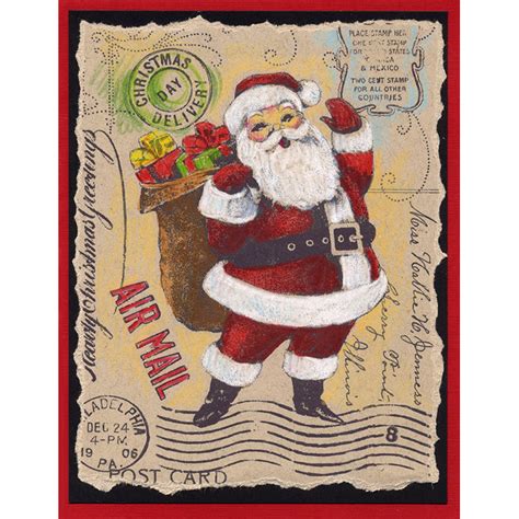 Stampendous Cling Santa Post Rubber Stamp