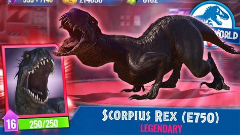 Scorpius Rex E750 Unlocked And Created Jurassic World Alive Ep