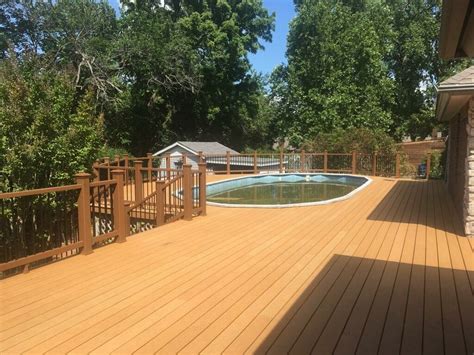 Outdoor Deck With Trex Decking And Rails Eisel Roofing And Construction