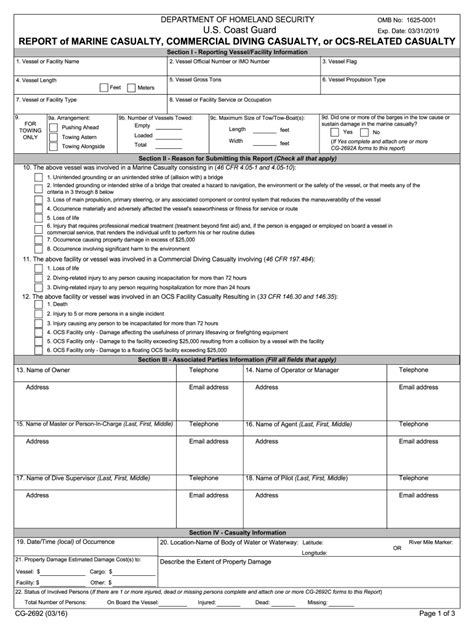 Form Uscg Cg 2692 Fill Online Printable Fillable Blank Fill Out