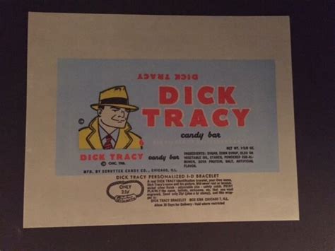 1950s Dick Tracy Un Used Candy Bar Wrapper Scarce Ebay