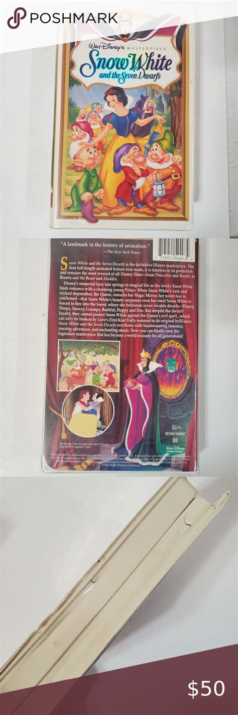 Walt Disneys Masterpiece Snow White And The Seven Dwarfs Vhs History