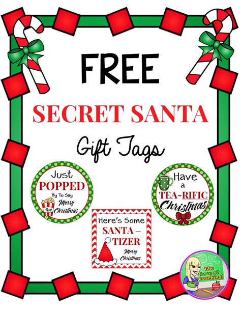 Secret Santa Tags Free Printable Printable Word Searches