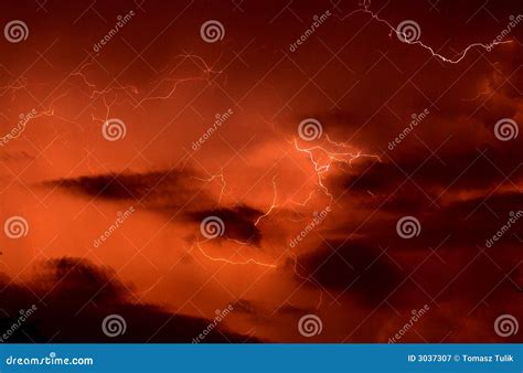 Red Thunderstorm Background Royalty Free Stock Photography Image