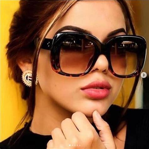 2018 Ladies Designer Sunglasses Women Luxury Brand Sun Glasses Men Square Shades Big Large Thick